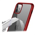 iPhone 11 Pro Max Hybrydowe Etui Shine&Protect 360 - Czerwień / Przezroczysty