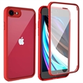 iPhone 7/8/SE (2020)/SE (2022) Hybrydowe Etui Shine&Protect 360 - Czerwień / Przezroczyste