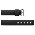 Silikonowy pasek ze złączami do opaski Fitbit Charge 3 - Czarny