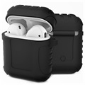 Wstrząsoodporne silikonowe etui do słuchawek AirPods / AirPods 2 - Czarne