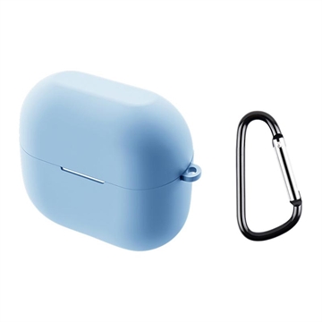 Samsung Galaxy Buds3/Buds3 Pro Silikonowe Etui z Karabińczykiem - Błękit