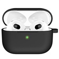 AirPods 3 Silikonowe Etui z Brelokiem A060 - Czarne
