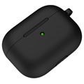 AirPods 3 Silikonowe Etui z Brelokiem A060 - Czarne