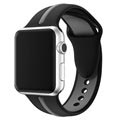 Apple Watch Series 4/3/2/1 Opaska Silikonowa - 38mm, 40mm - Czarny / Szary