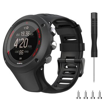 Silikonowy pasek do Suunto Ambit3 Peak/Sport/Vertical - czarny