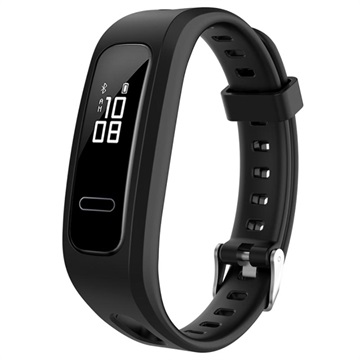 Silikonowy pasek na nadgarstek do Honor Band 4 Running, Huawei Band 3e - Czarny