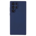 Samsung Galaxy S22 Ultra 5G Etui Silky Silikonu - Ciemnoniebieski