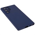 Samsung Galaxy S22 Ultra 5G Etui Silky Silikonu - Ciemnoniebieski