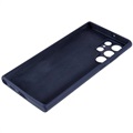 Samsung Galaxy S22 Ultra 5G Etui Silky Silikonu - Ciemnoniebieski