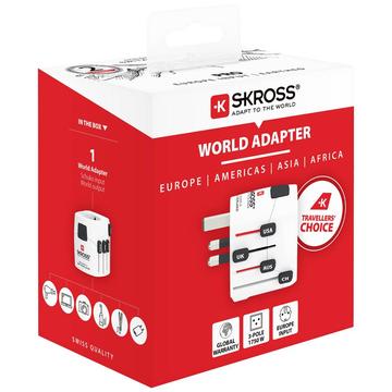 Skross 4 w 1 World Travel Adapter Pro - biały
