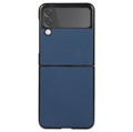 Cienkie Etui do Samsung Galaxy Z Flip3 5G - Włókno Węglowe - Niebieskie