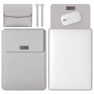 Uniwersalny pokrowiec ochronny Slim Fit 3 w 1 na tablet/laptop - 13" - szary