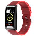 Inteligentny monitor fitness z monitorowaniem poziomu cukru we krwi TK70 - czerwony