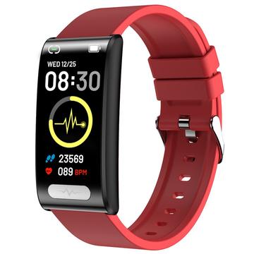 Inteligentny monitor fitness z monitorowaniem poziomu cukru we krwi TK70 - czerwony