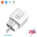 Smart Plug 16A/20A WiFi Gniazdo Gniazdo Wtyczka dla Amazon Alexa Asystent Google - Biały/Wtyczka UE/20A