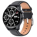 Smartwatch M103 ze Skórzanym Paskiem - iOS/Android - Czarny