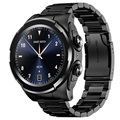 Smartwatch JM06 ze Słuchawkami TWS - Aluminiowy Pasek - Czarny