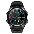 Smartwatch JM06 ze Słuchawkami TWS - Silikonowy Pasek - Czarny