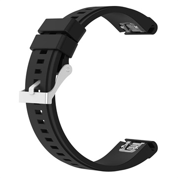 Garmin Fenix 5X/Fenix 3 HR/Quatix 3/D2 Miękki Silikonowy Pasek - Czarny