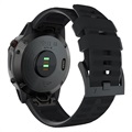 Garmin Fenix 7X/6X GPS/6X Pro Miękki Silikonowy Pasek - Czarny