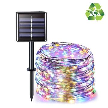 Solar Wodoodporny IP67 Łańcuch Światełek LED - 12m