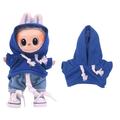 Jednokolorowa bluza z kapturem dla mini figurki Labubu 17cm - ciemnoniebieska