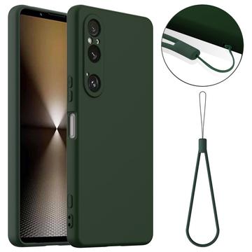 Sony Xperia 1 VI Etui z Płynnego Silikonu - kompatybilne z MagSafe - Ciemna Zieleń