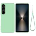 Sony Xperia 1 VII Etui z płynnego silikonu z paskiem na rękę