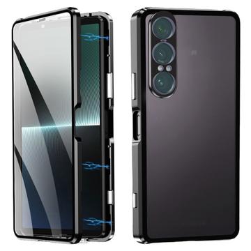 Sony Xperia 1 VII Magnetyczne etui z hartowanym szkłem - czarny