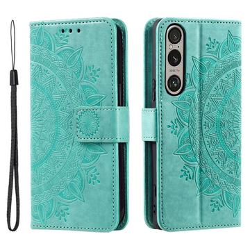 Etui z Portfelem z Serii Mandala Sony Xperia 1 VII - Zieleń