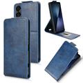 Sony Xperia 1 VII Etui z klapką pionową i podstawką - ciemnoniebieski
