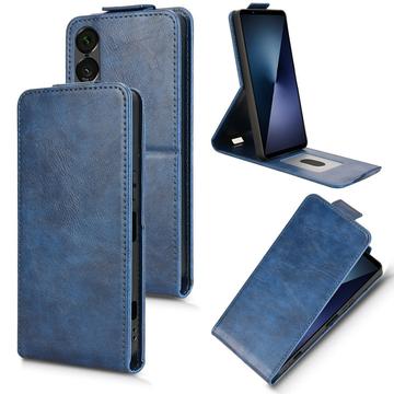 Sony Xperia 1 VII Etui z klapką pionową i podstawką - ciemnoniebieski