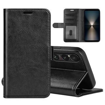 Sony Xperia 1 VII Etui portfelowe z magnetycznym zamknięciem - czarny
