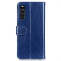 Etui z Portfelem z Funkcją Podpórki do Telefonu Sony Xperia 10 III, Xperia 10 III Lite - Błękit