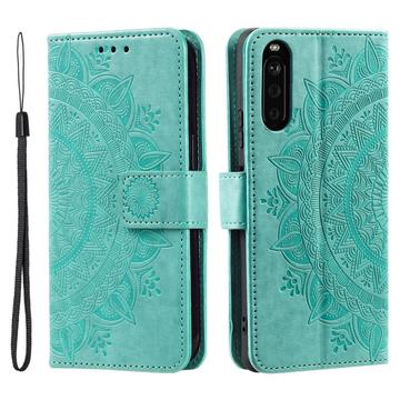 Sony Xperia 10 VI Etui z Portfelem z Serii Mandala - Zieleń