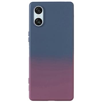 Sony Xperia 10 VI Etui z TPU Ombre - ciemnoniebieski / ciemnofioletowy