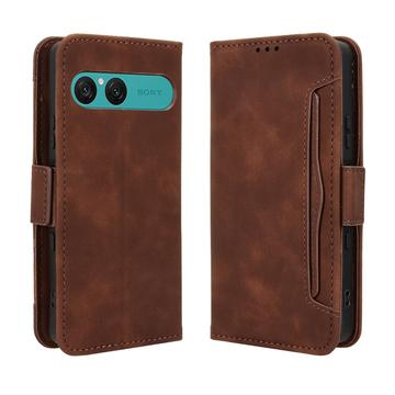 Etui portfelowe na karty Sony Xperia 10 VII - brązowe