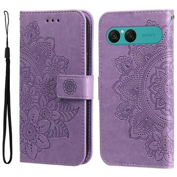 Etui z Portfelem z Serii Mandala do Sony Xperia 10 VII - Fiolet