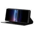 Skórzane Etui-portfel z Podpórką do Sony Xperia Pro-I - Czarne