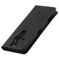 Skórzane Etui-portfel z Podpórką do Sony Xperia Pro-I - Czarne