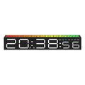 Dźwiękoaktywny zegar LED Rhythm z RGB - 30cm - czarny