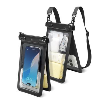 Wodoodporne etui na telefon i kosztowności Spigen A603 z podwójną komorą - IPX8/30m - Czarny / Przezroczysty