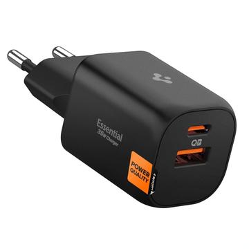 Spigen Essential EE352EU 2-portowa ładowarka ścienna 35W - czarna