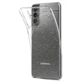 Etui Spigen Liquid Crystal Glitter do Samsung Galaxy S21 5G - Przezroczyste