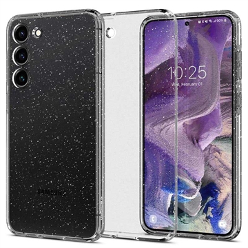 Etui Spigen Liquid Crystal Glitter do Samsung Galaxy S23 5G - Przezroczyste