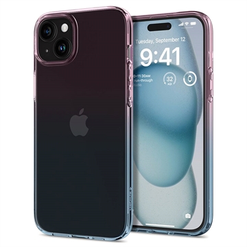 Spigen Liquid Crystal Etui z TPU do iPhone 15 - Róż / Błękit