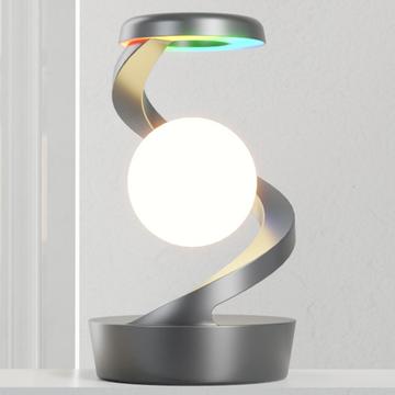 Lampka nocna Spiral Levitation RGB z bezprzewodową ładowarką 15W - czarna