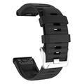 Sportowy silikonowy pasek do Garmin Fenix 3 / 3 HR / 5X / 5X Plus / 6X / 6X Pro - czarny