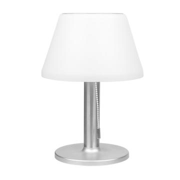 Solarna lampa stołowa LED ze stali nierdzewnej - 10 diod LED, 2 tryby świecenia