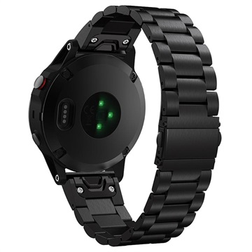 Garmin Fenix 5/Forerunner 935 Pasek ze Stali Nierdzewnej - 22mm - Czarny